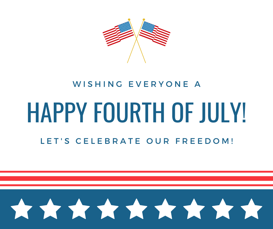 Wishing you a safe, happy &amp; healthy Fourth of July weekend🎆