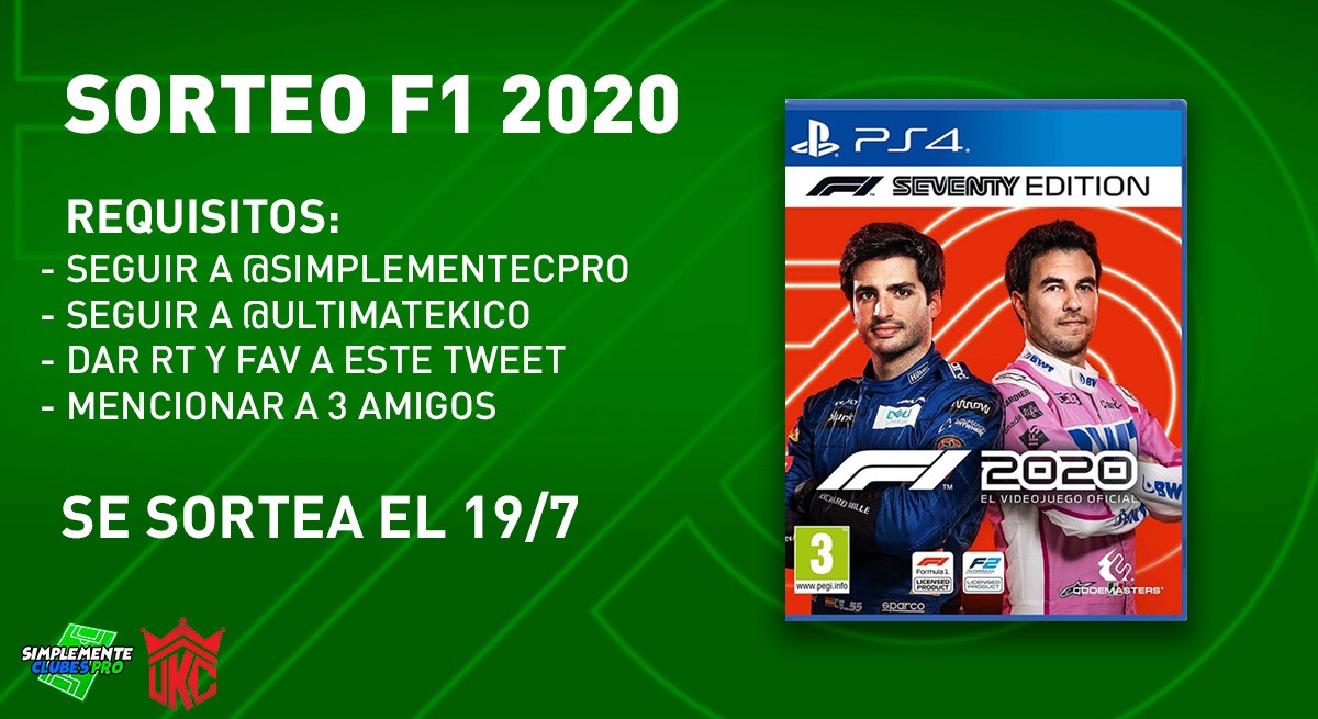 SimplementeCPro's tweet image. ⚠️ SORTEO ⚠️

Con @UltimateKiCo nos volvimos locos. Sorteamos 1 F1 2020 para PS4.

Requisitos:
- Seguir a @SimplementeCPro 
- Seguir a @UltimateKiCo 
- Dar RT y Fav
- Mencionar 3 amigos

Sorteamos el 19/7 EN VIVO

Suerte a todos!