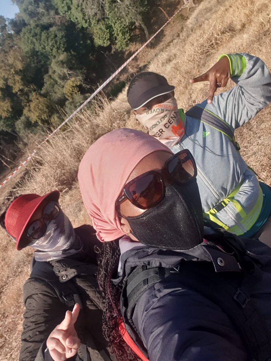 ntobza2's tweet photo. Enjoyed hiking at Hennops Hiking Trail with my girls today. We looked like 3 ninjas 🤣🤣🤣 #hiking #lockdowngymchallenge https://t.co/lfBIneRzFC