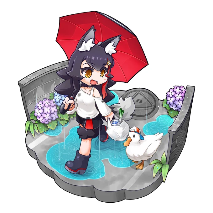 梅雨が明ける前にUPできたー!
食レポのミオちゃんのゲラはほんと善き

今日は気持ちよく眠れそう、では

#みおーん絵 
#ミオかわいい 