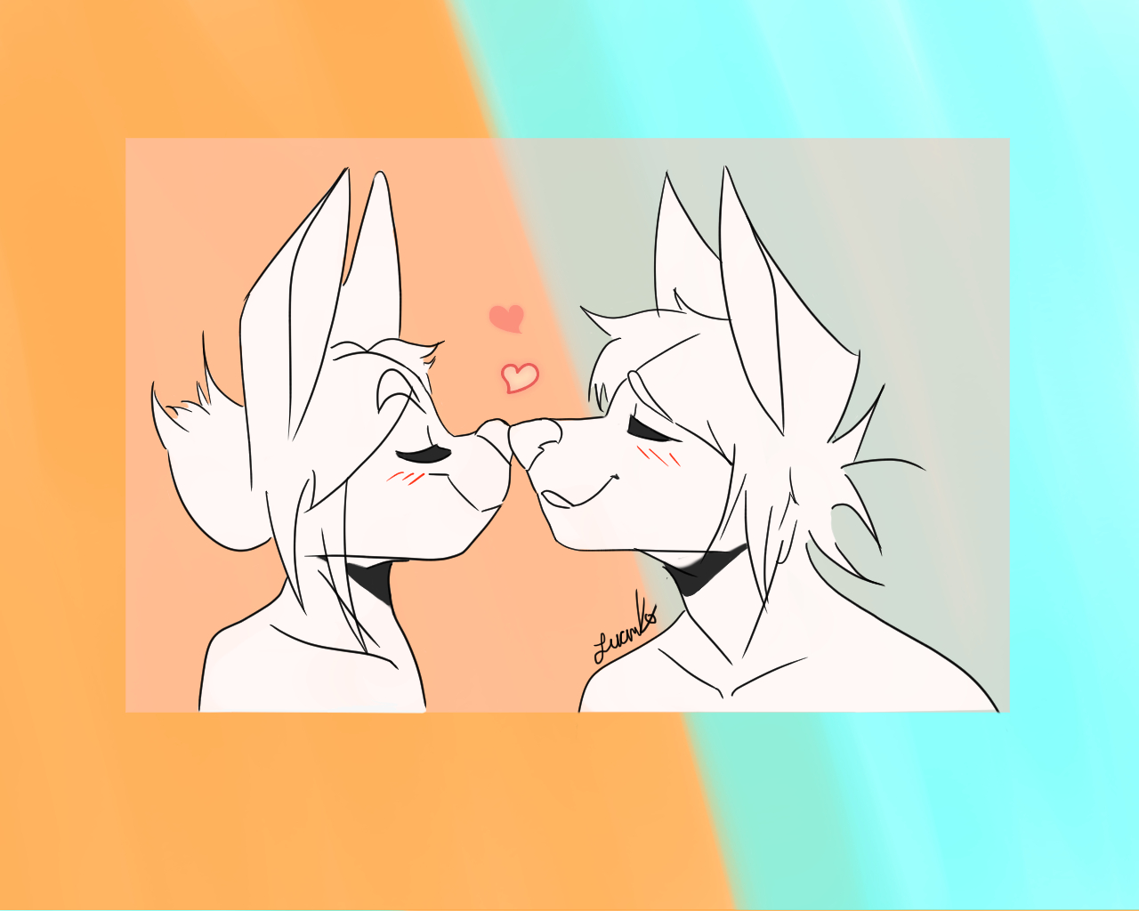 Cheek kiss YCH - YCH.Commishes