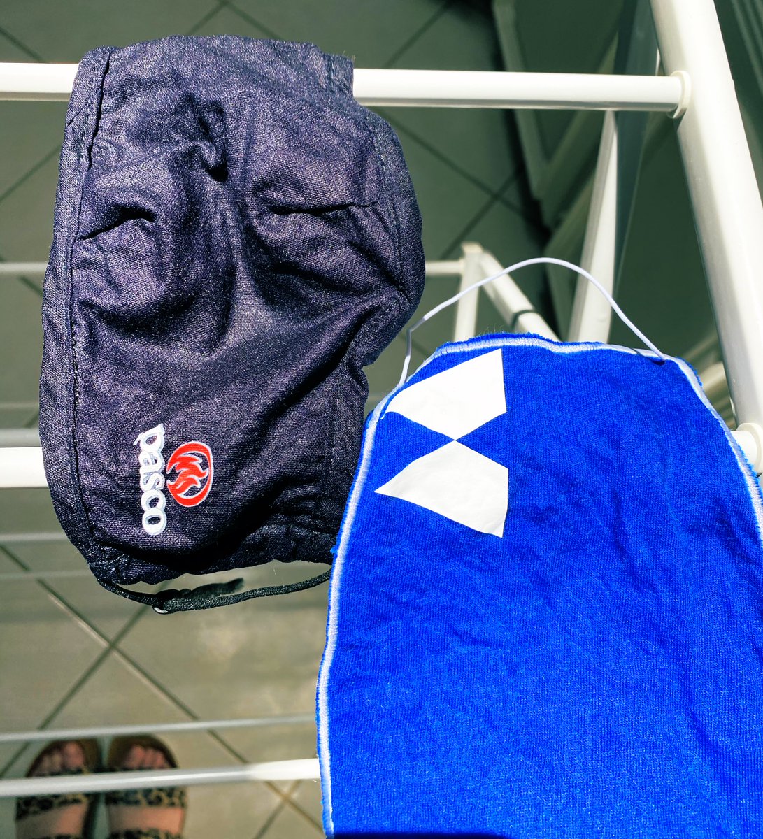 pascoinc's tweet image. Got those reusable masks drying in the sunshine! 😷❤️ @MillerandAssoc