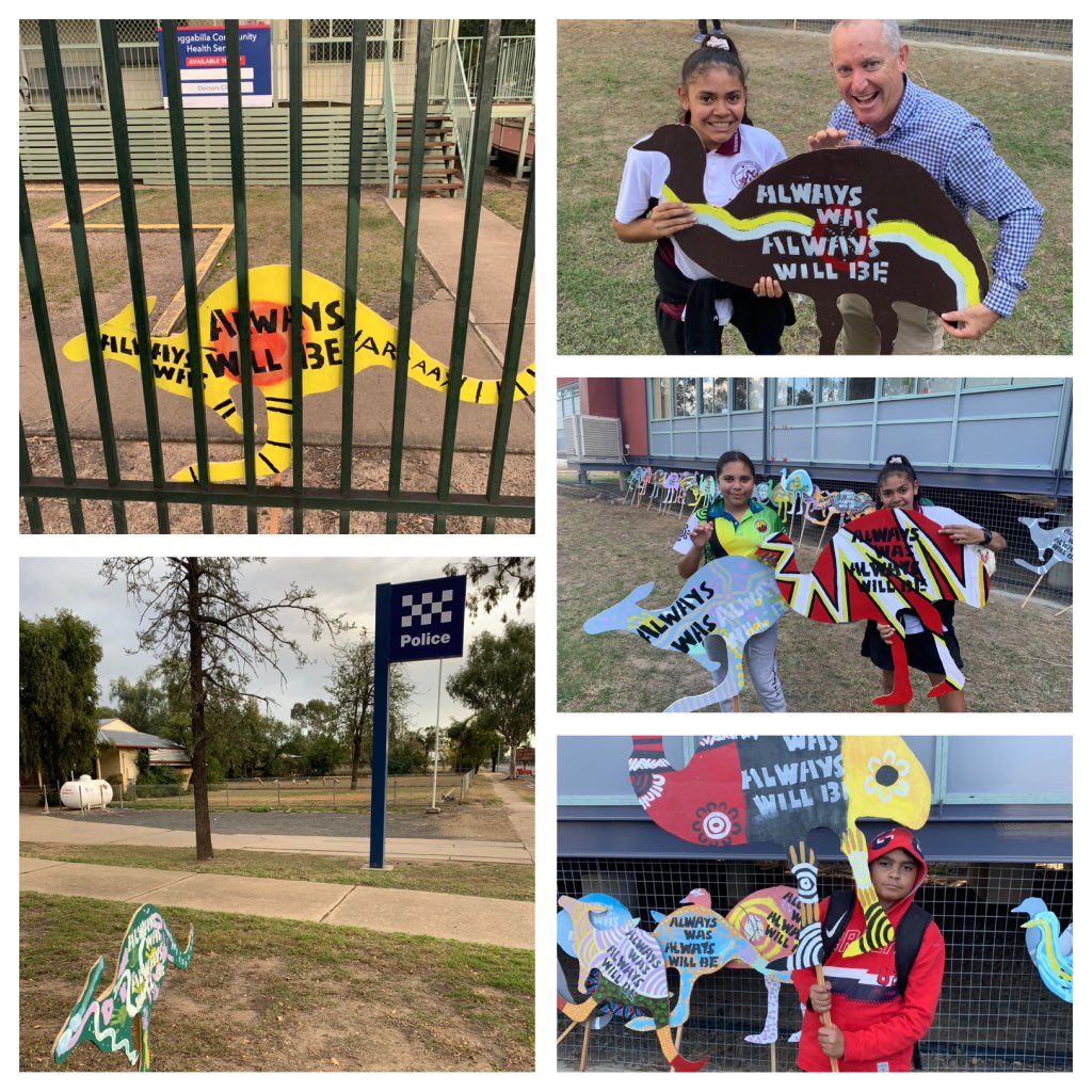 What a fabulous collaboration by staff and students at BCS in recognition of NAIDOC 2020 #alwayswasalwayswillbe These wonderful hand painted  Gomeroi icons appeared all over our broader learning community!#ingenuity #creativity <a href="/dizdarm/">Murat Dizdar</a> @EYAiLL