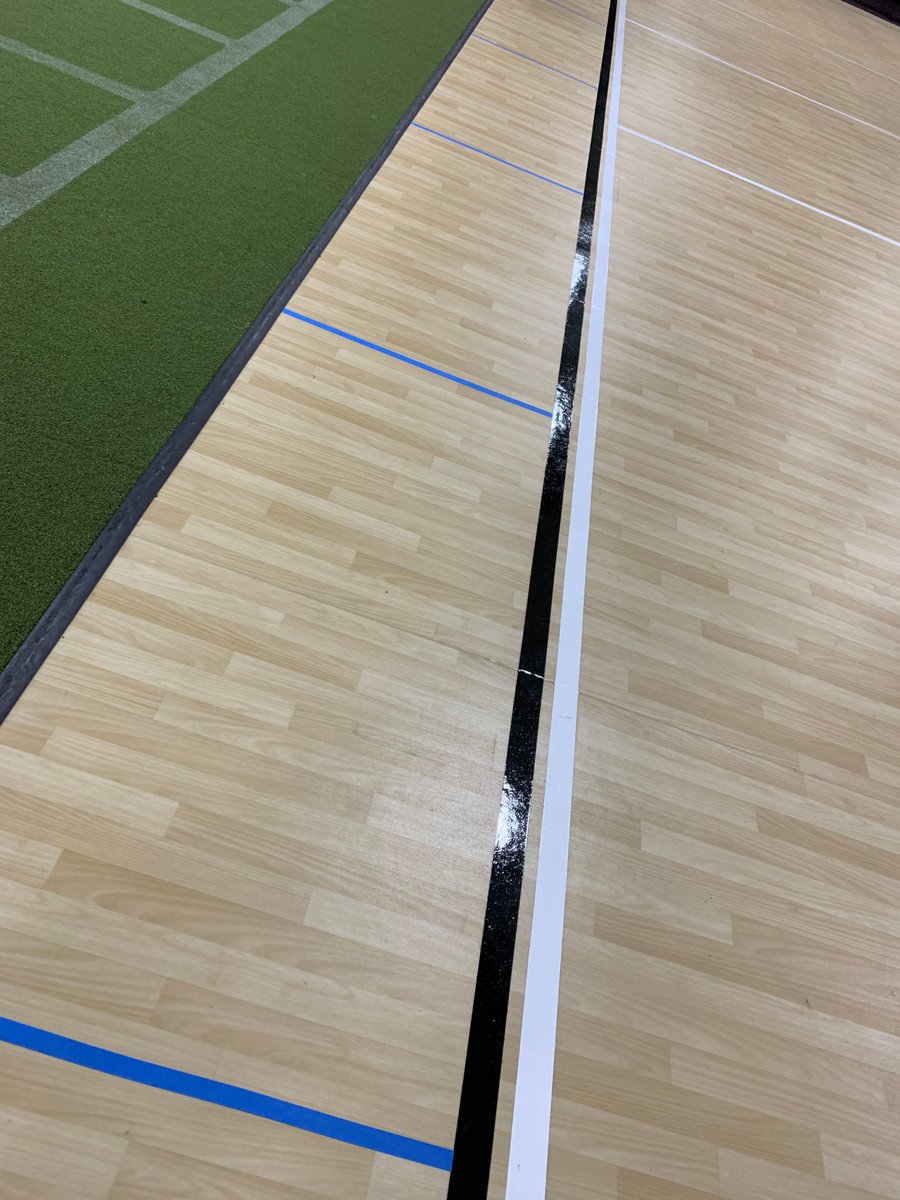 RedlineKeller's tweet photo. Put down some social distancing "reminders" at the training center today. We are doing our part to keep our athletes safe - and working! https://t.co/rDDK1tMBkR
