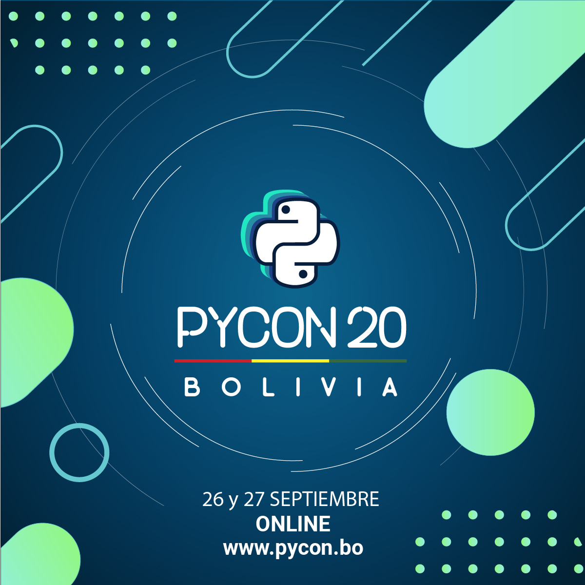 pyconbolivia's tweet photo. Llego el momento!!!!! 😱
por que lo pidieron, ya es hora!!!! Se viene el evento mas grande de Python en Bolivia
Pycon 2020!!! que este año se realizara de manera virtual
Sigue nuestras redes para mas informacion
#PyConBolivia #PyCon2020 #python 💙💛🐍
https://t.co/fIPvu3Ppyy https://t.co/V6n3dcWmfH