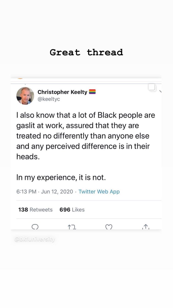 “Great thread” Thread:  https://twitter.com/keeltyc/status/1271562690322980865?s=21| via  @candicepatton instagram story