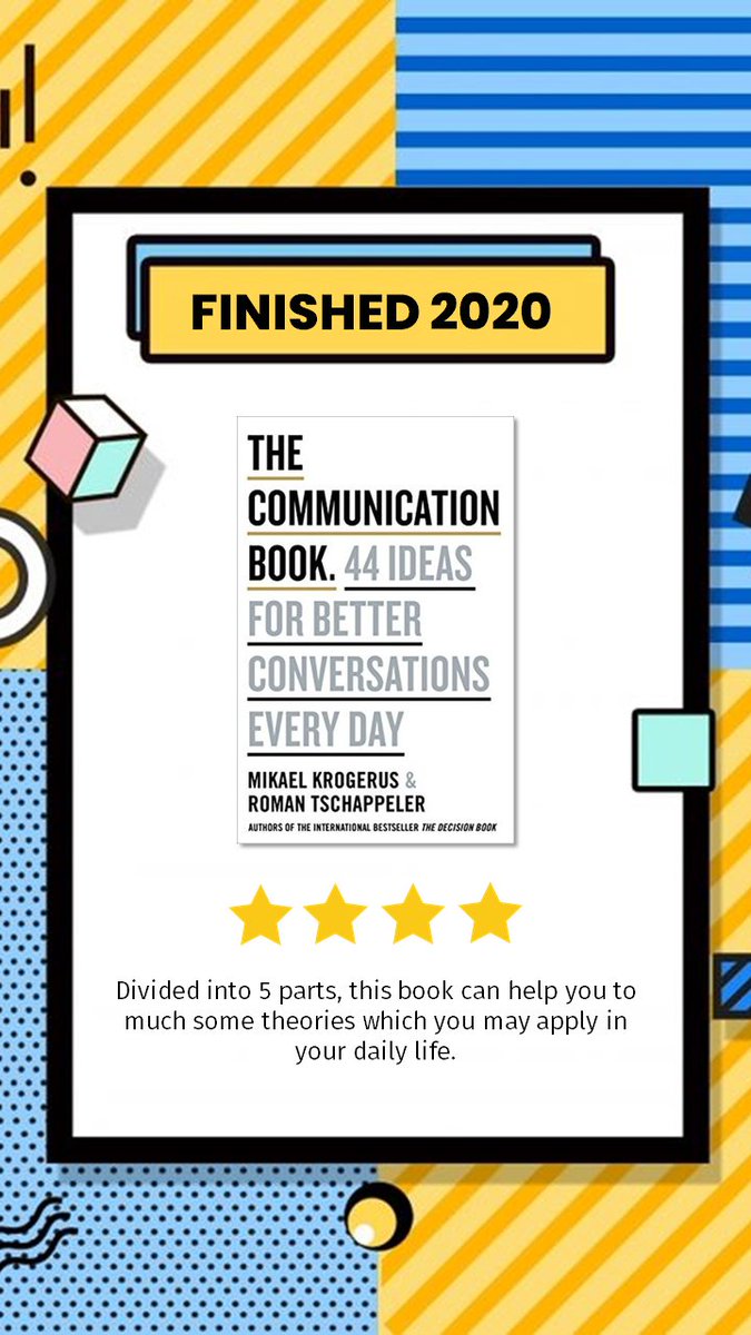 103. The Communication BookBuku mungil yg merangkum 44 teori komunikasi ke dalam bentuk yg lebih nyaman u/ dibaca -  https://www.goodreads.com/review/show/3426083818