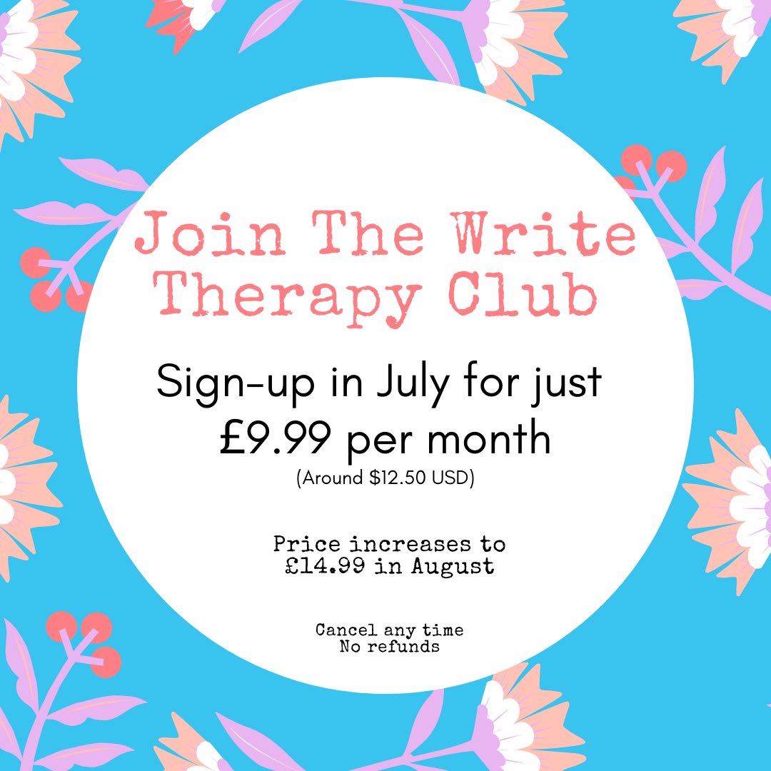 therapywrite's tweet image. Join today and get your membership for the low price of £9.99, for life.  Be part of our amazing and supportive community of writers, from all over the world. We have
✨masterclasses
✨workbooks
✨meditations
✨giveaways
✨private Facebook group and more!
thewritetherapy.net
