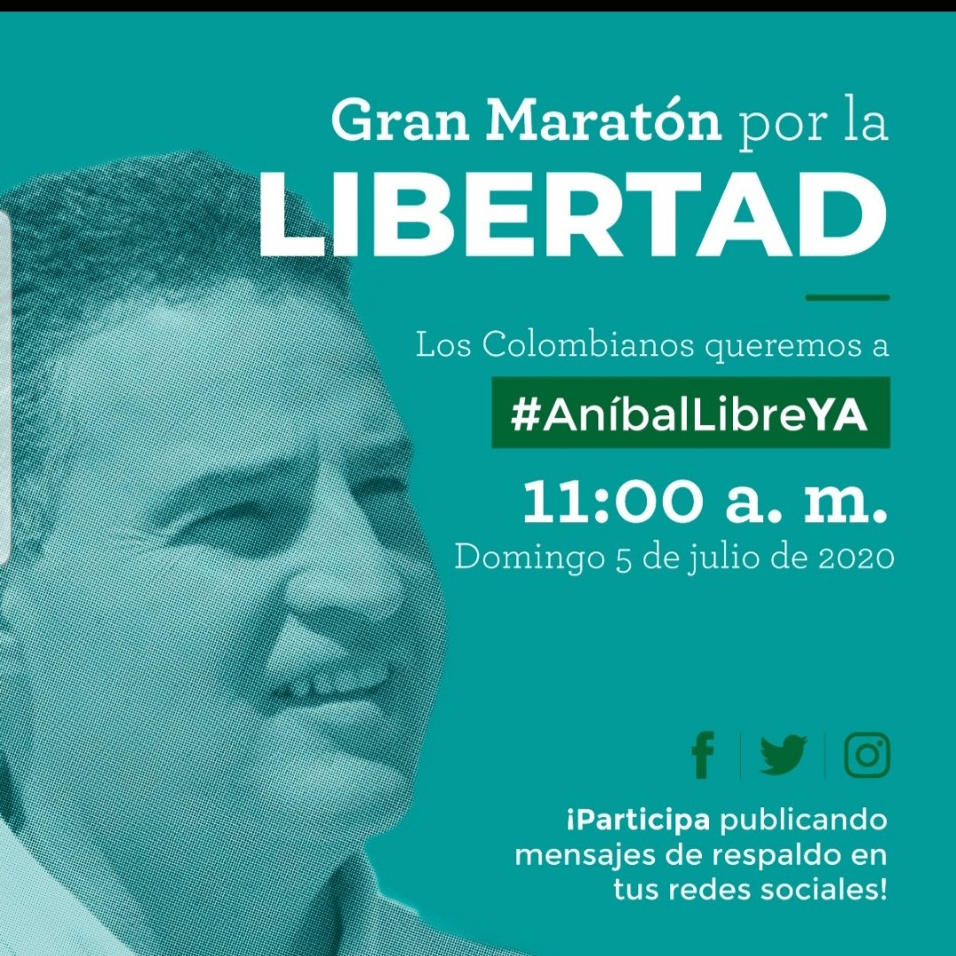 CMarquezCadavid's tweet photo. Esperamos su apoyo en esta gran movilización en redes. #AníbalLibreYa https://t.co/tlGelM7zUT