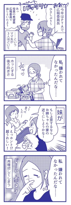 ママ友に嫌われてないんだなって確認する#オチョのうつつ #漫画が読めるハッシュタグ  #日常4コマ #PTA 