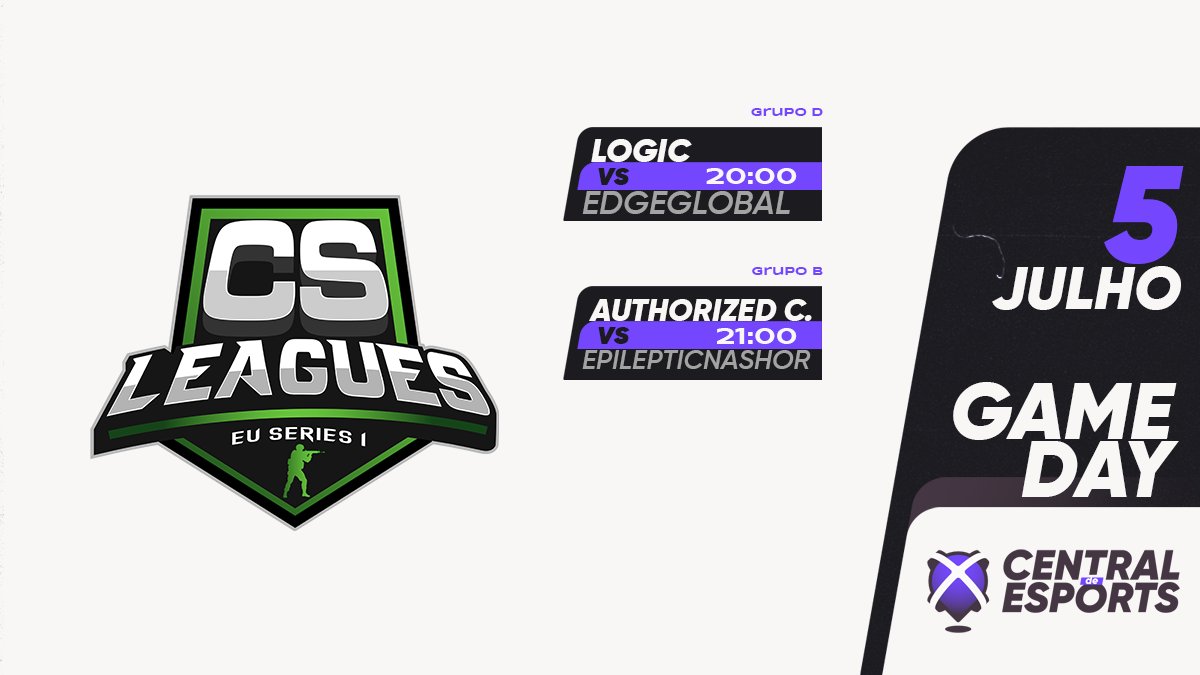 CentralDEsports's tweet photo. HOJE na 🏆 @CS_Leagues Series 1:

20h00
🇵🇹 @LGCeSports_ vs #EdgeGlobal 🇬🇧

21h00
🇵🇹 @AuthorizedClass vs @EpilepticNashor 🇪🇺

#CDEgameday https://t.co/t0pzCpqWOe