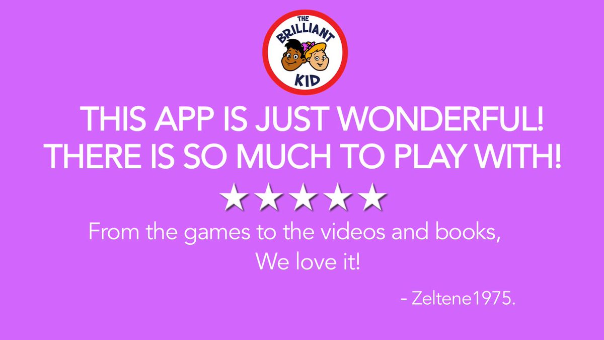 brilliantkidapp's tweet photo. Thanks Zeltene, we’re so happy you love it! https://t.co/SkphMKX8oO