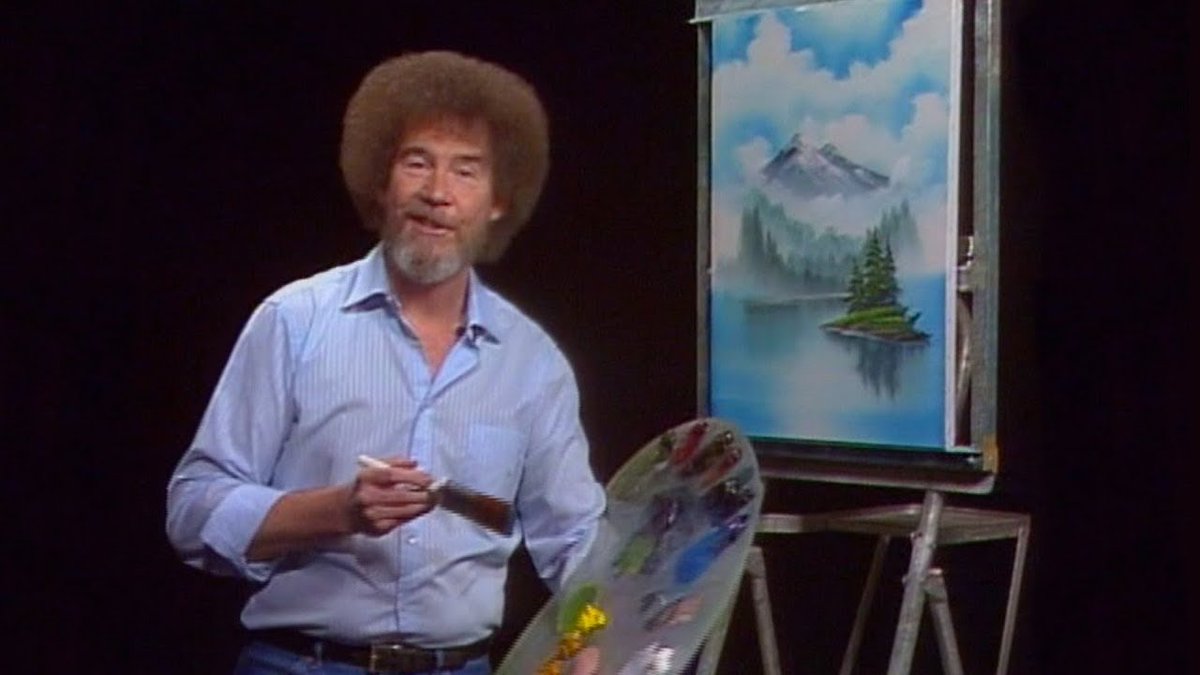 WatchfulEyeArt's tweet photo. On this day, 1995, Robert Norman Ross met an untimely death at the hands of Lymphoma. And on this day, we celebrate the legacy of one of the most influential artists ever televised! Happy Bob Ross day!! https://t.co/gSpzeKgxK9