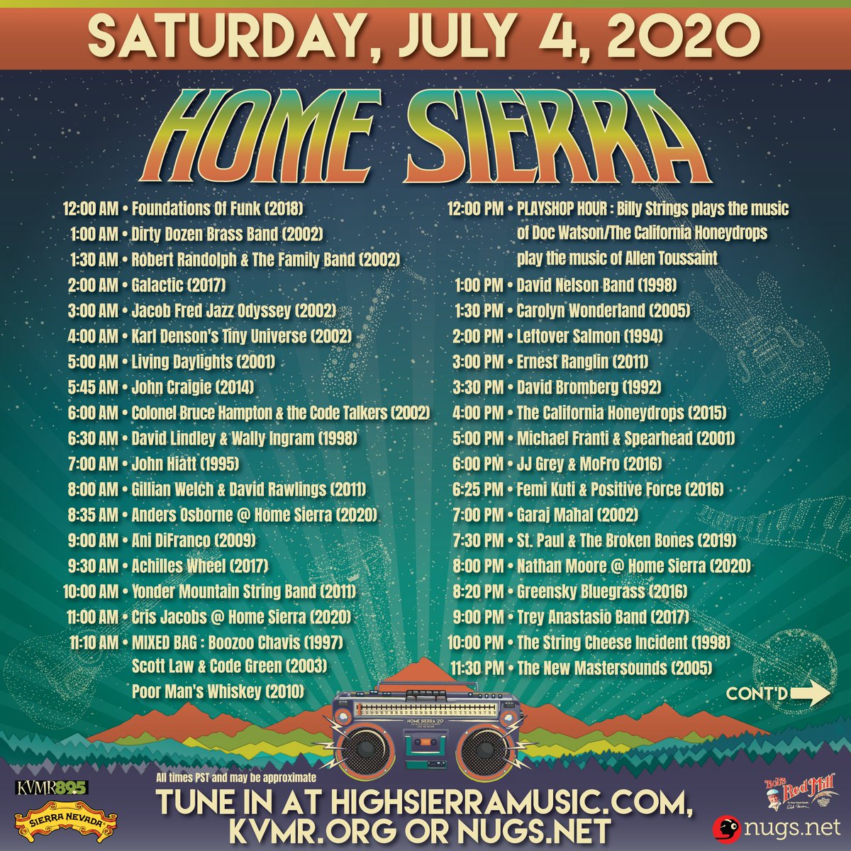 ericlevymusic's tweet photo. Thanks #HighSierraMusicFestival for broadcasting our Garaj Mahal show from 2002 tonight (our 1st time playing the Grandstand stage if I recall correctly).  High Sierra was the highlight of many a summer, amazing memories!

https://t.co/1CFOiXUypM

#GarajMahal https://t.co/Ia0MqpLgeL