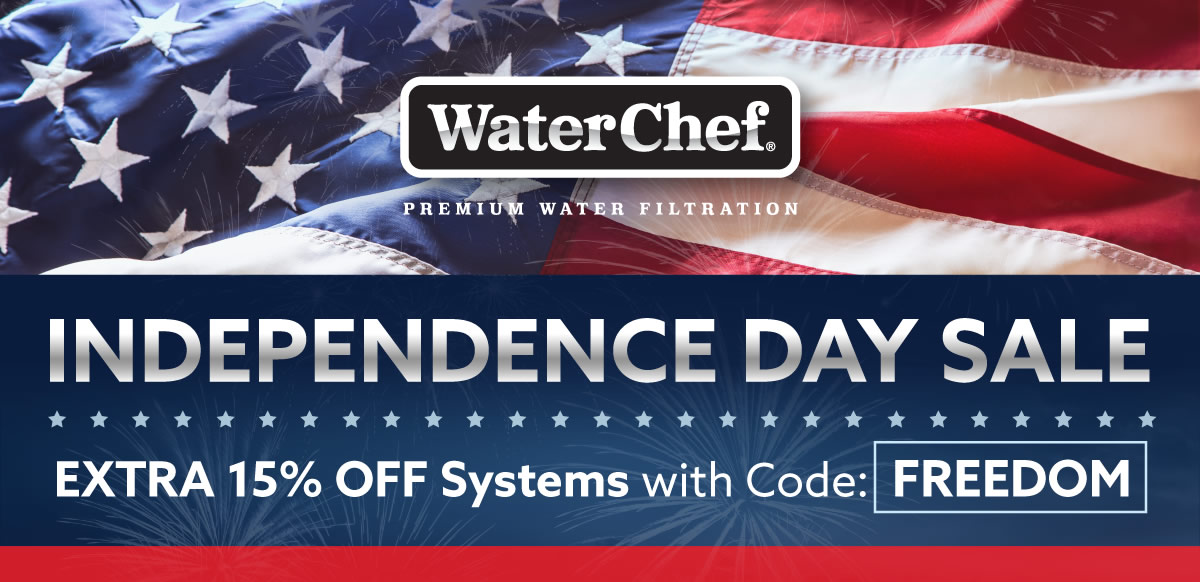 WaterChefFilter's tweet image. Happy 4th of July! Don't miss out on the biggest sale of the summer! #IndependenceDay #WaterChef #SoFreshSoClean #CarpeCarbon #HealthyLifeStyle #DontForgetTheWaterBottle