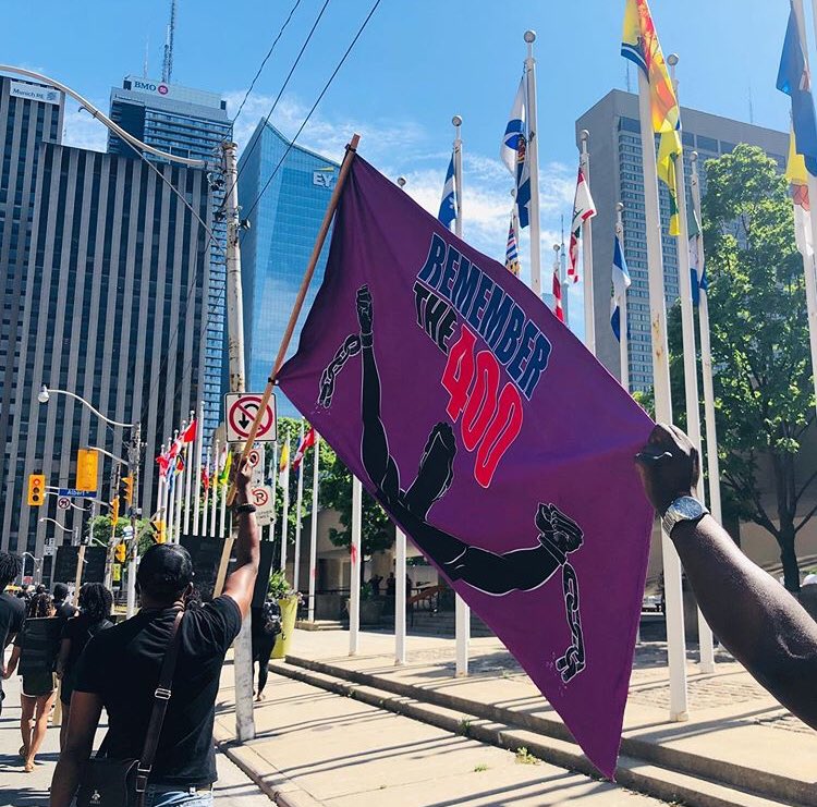 rememberthe400's tweet photo. RememberThe400 at Today’s Toronto March and Rally Caribbean Protest! #NoJusticeNoPeace #BlackLivesMatter #rememberthe400 https://t.co/UygGmuDzaz