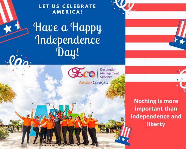 ecodmscaribbean's tweet photo. Its America’s Big-Day! #IndependenceDay is known as The 4th of July. We are sending positive wishes, & virtual toasts as you celebrate today. We hope that you, your family, & friends have a fantastic day! #ecodms #DMCaruba #WeMakeItHappen #happy4thofJuly #happyIndependenceDayUSA https://t.co/oqNmL1cwgn