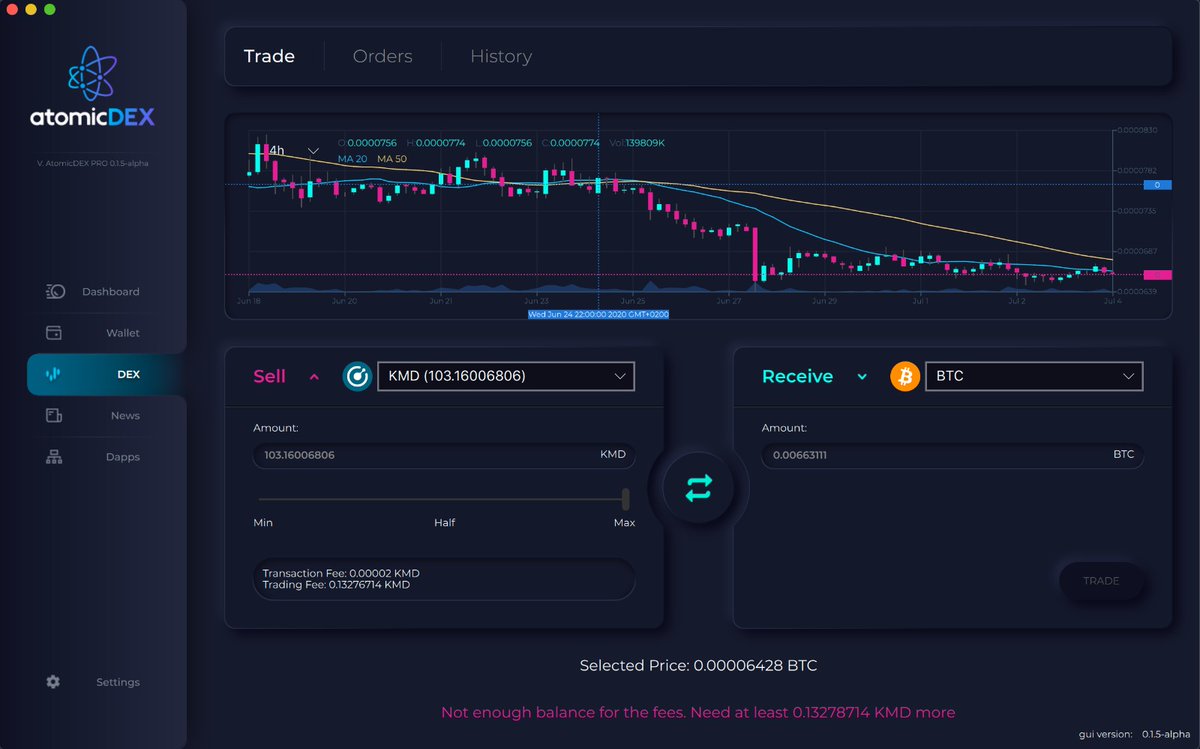 0xca333's tweet image. We at #KomodoPlatform are polishing our next generation #crosschain AND #crossprotocol #atomicswap #DEX GUI for Desktop - check this out. #komodo #technology #binance #bnb #atomicdex #cryptocurrency #atomicswaps #decentralisation #blockchain #btc #eth #fintech #defi #ethereum