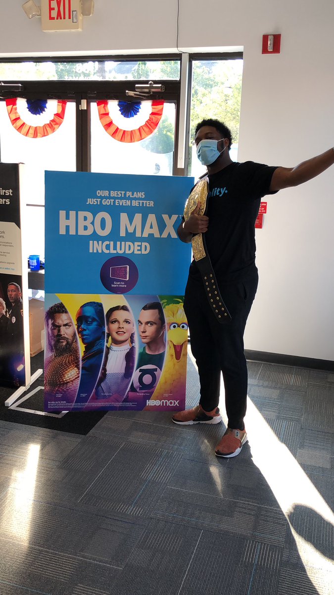Rene holding the championship belt after helping a couple come to the winning team on Switch over Saturday! <a href="/pnixnix/">Peter Nixon</a> @MarkCronier <a href="/LawVulakh/">Lawrence Vulakh</a>