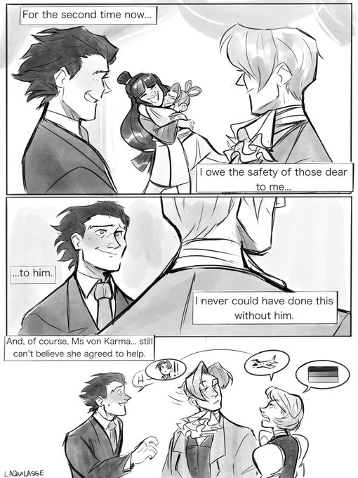 Narumitsu week, day 4! Pining! Otherwise known as the Wrightworth Specialty!! (with a dash of Fey intervention) #nmweek20 