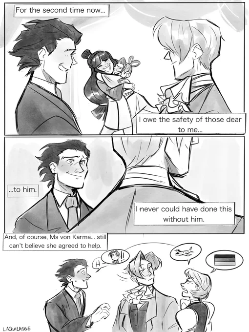 Narumitsu week, day 4! Pining! Otherwise known as the Wrightworth Specialty!! (with a dash of Fey intervention) #nmweek20 