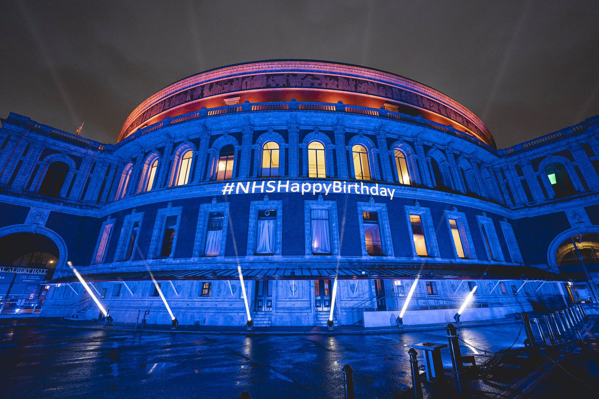 Royal Albert Hall (@royalalberthall) on Twitter photo Proud to #lightitblue on the eve of <a href="/NHSuk/">NHS</a>βs 72nd birthday
#ThankYouTogether Proud to #lightitblue on the eve of <a href="/NHSuk/">NHS</a>βs 72nd birthday
#ThankYouTogether