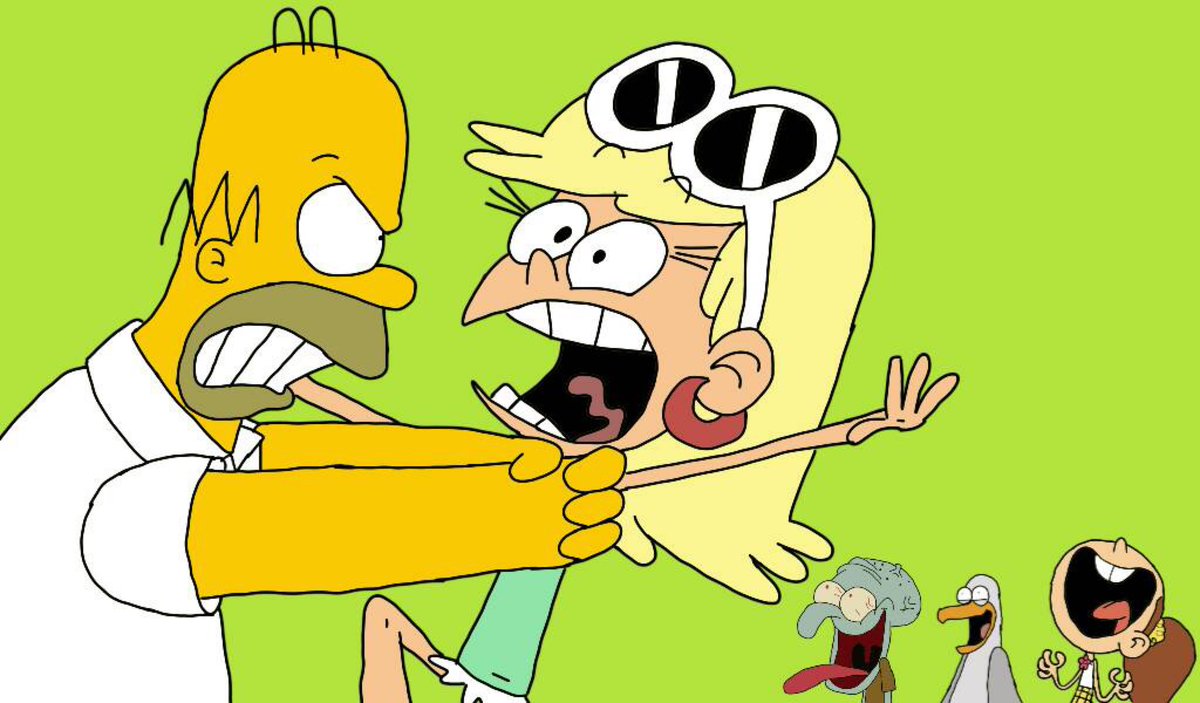 DLL_1997's tweet photo. Homer Simpsom stranges Leni Loud by 4thwalshboy on @DeviantArt #TheSimpsons #TheLoudHouse #FanArt #LeniLoud #HomerSimpson #WhyYouLittle #Funny #LoudHouse https://t.co/JcbculJ5tL https://t.co/XONj4ueF6A