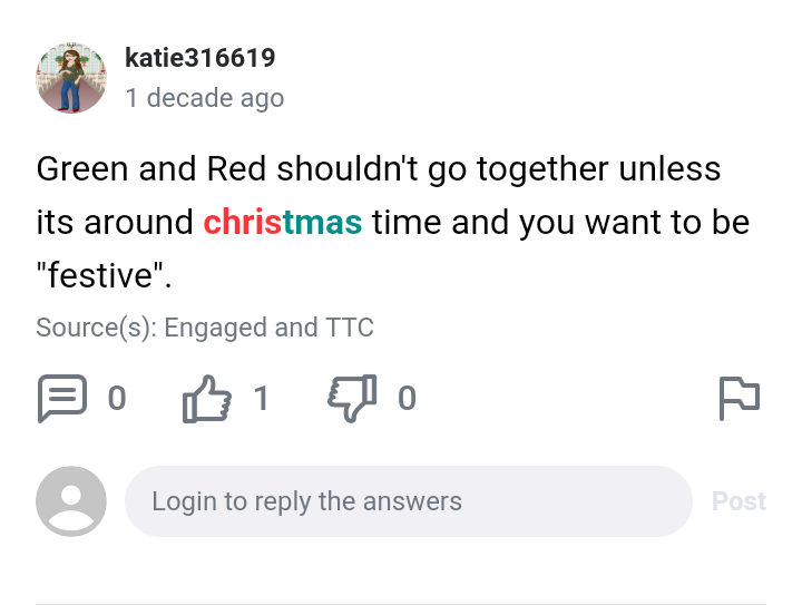 first of all let's talk about the colors. who tf thought it was a good idea to combine red and green ?? I went to a forum and most people agreed with me (I mean ofc).