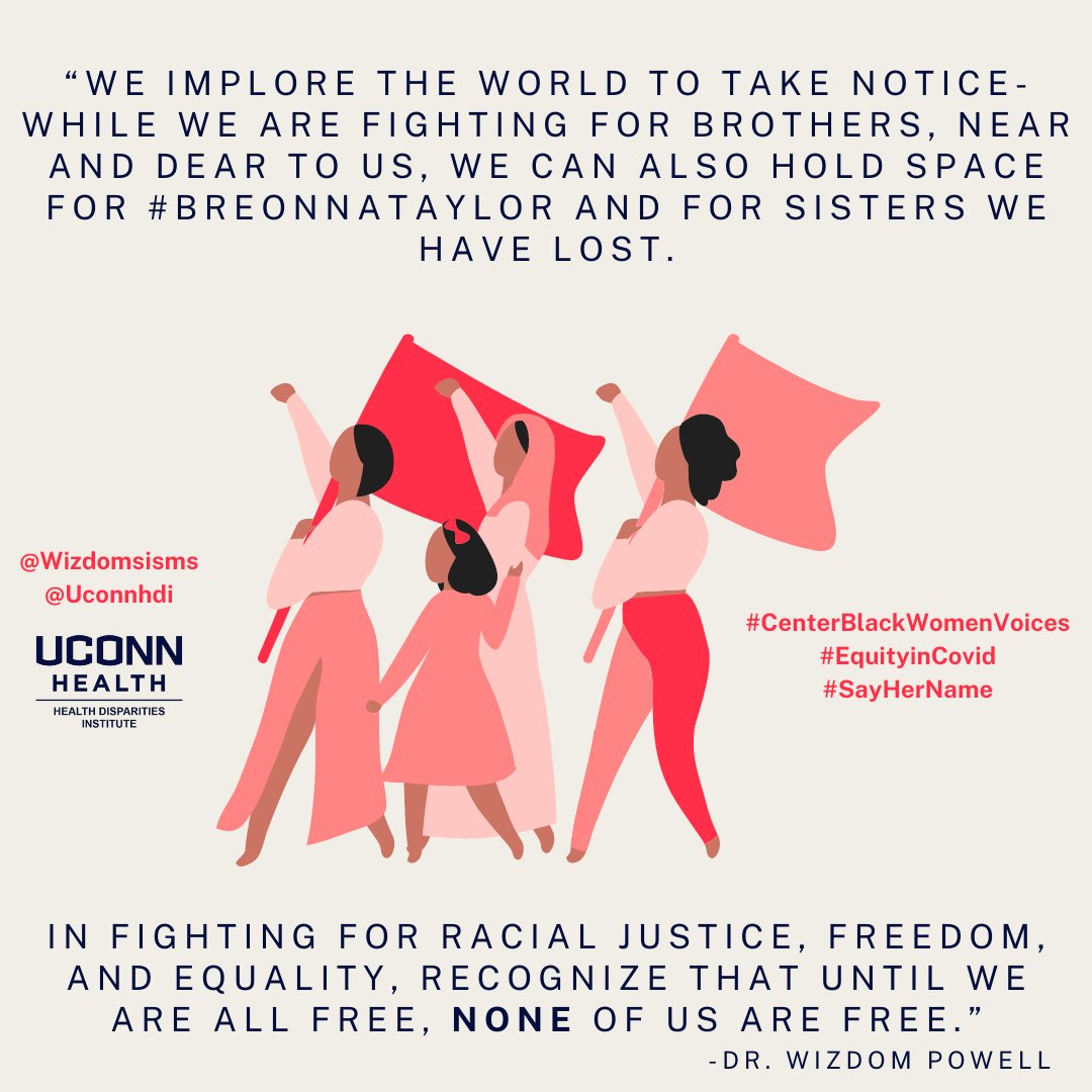 We implore the world to take notice-while we are fighting for brothers, near & dear to us, we can also hold space for  #BreonnaTaylor & for all the sisters we have lost. In fighting for racial justice, freedom, & equality, recognize that until we are all free, NONE of us are free.