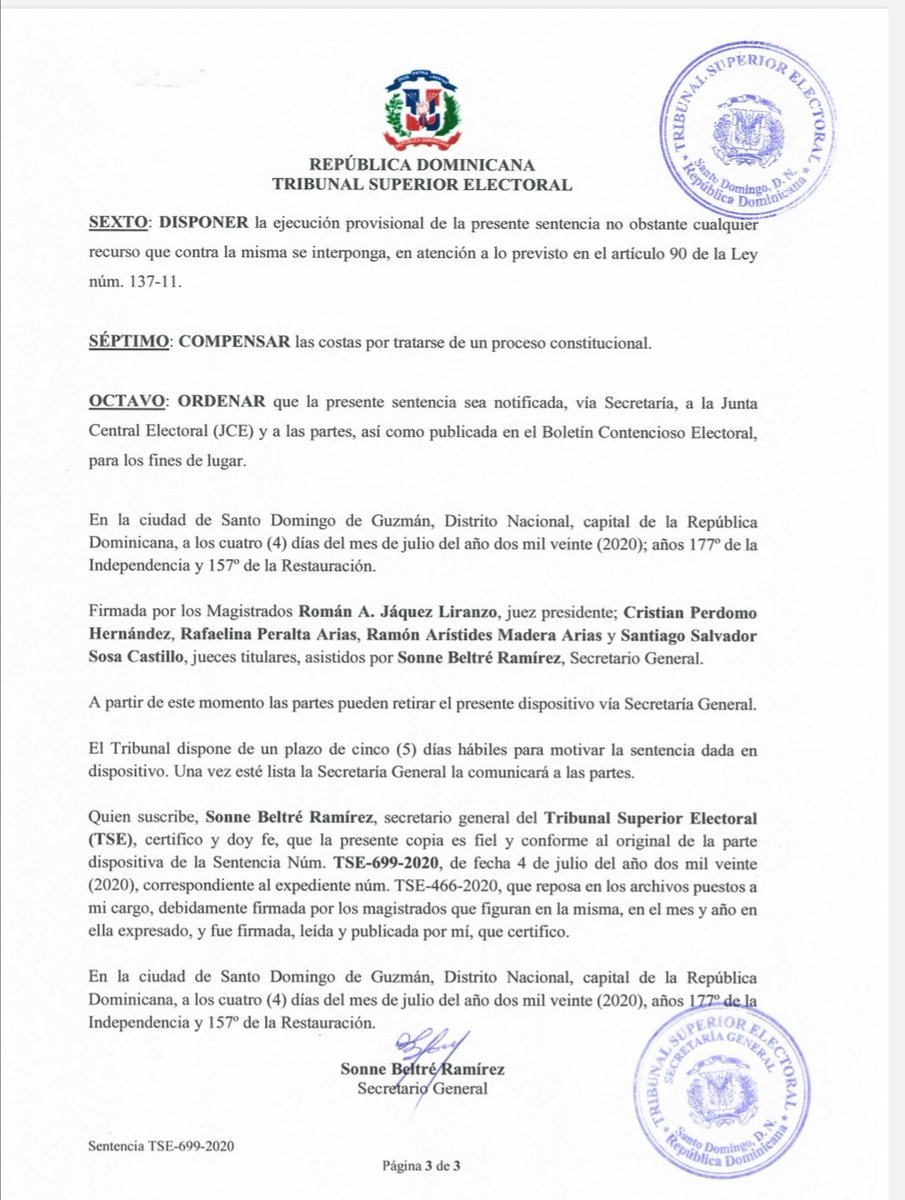 CompromisoDemo1's tweet photo. Sentencia TSE anula disposición JCE. Ahora podrán votar todas y todos los votantes que al momento de cierre de las votaciones estén en la fila.
#Vota1VotaGonzalo
#GonzaloPresidente
#VotaPLD
#AGanar
#GonzaloCastillo2020
#Vota1VotaGonzalo
#gonzaloymargarita
#gonzaloessolidaridad
👇🏼 https://t.co/sHCydOFwR1