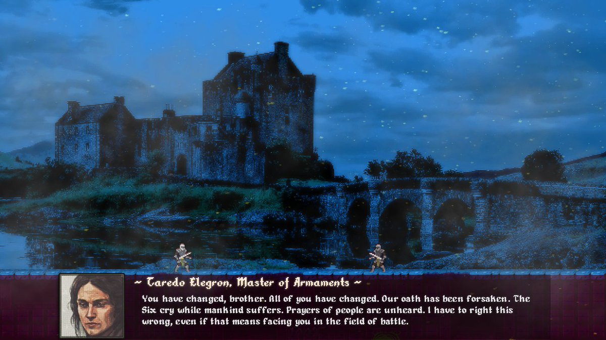 Working on dialog boxes and new environments for the sword dueling game. #gamedev #indiedev #screenshotsaturday