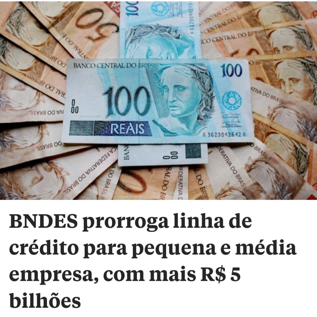 BusinessRoraima's tweet image. O Banco Nacional de Desenvolvimento Econômico (BNDES) anunciou na manhã deste sábado, 4, a prorrogação da linha BNDES Crédito Pequenas Empresas até 31 de dezembro, com orçamento ampliado em mais R$ 5 bilhões