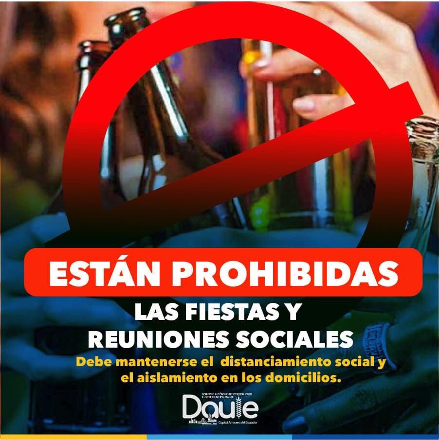 AlcaldiadeDaule's tweet photo. Podría ser la última #cerveza 🍻 que te bebas, si te contagias no hay vuelta atrás, el #coronavirus aún no tiene cura.⚰ ➕
¡No eres el más bacán por beber cuando no se debe! 🚫
RESPETA TU VIDA, LA DE TU FAMILIA Y LA DE LOS DEMÁS.
#WilsonCañizaresAlcalde
#LaVidaPrimero https://t.co/DEDjuun4LK