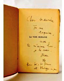 terribles_ (1929).En 1930 Jean Cocteau rodó su primera película, “Le sang dun poète”, y dio a la Comédie-Française “La voz humana”.Hasta 1946 se expresó esencialmente por medio del teatro: _La machine infernale_ (1934), _Les Chevaliers de la table ronde_ (1937),