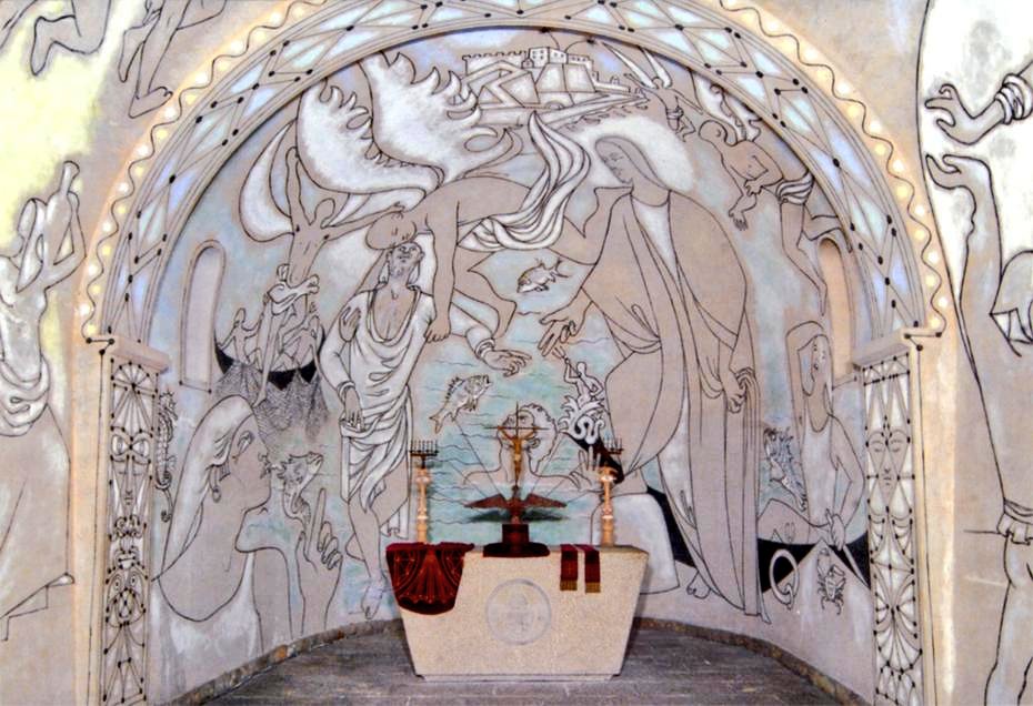 En sus últimos años se dedicó también a la actividad pictórica, realizando la decoración de diversas iglesias en la Costa Azul (Fréjus, Villefranche-sur-Mer, alcaldía de Menton).