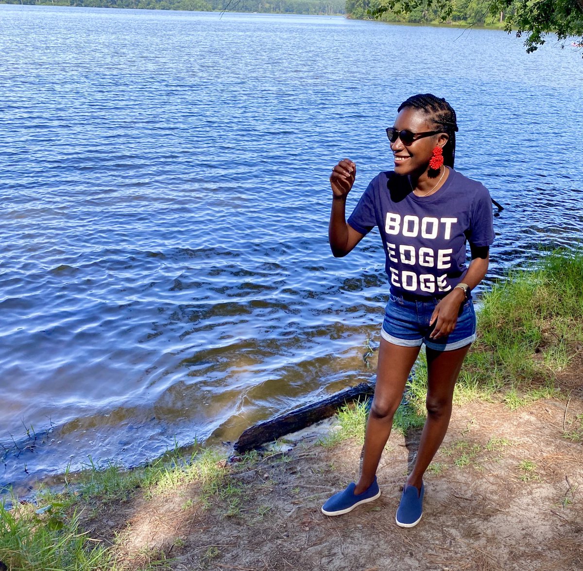 Rodericka's tweet image. Repping the 574 for America’s 244th #BootEdgeEdge