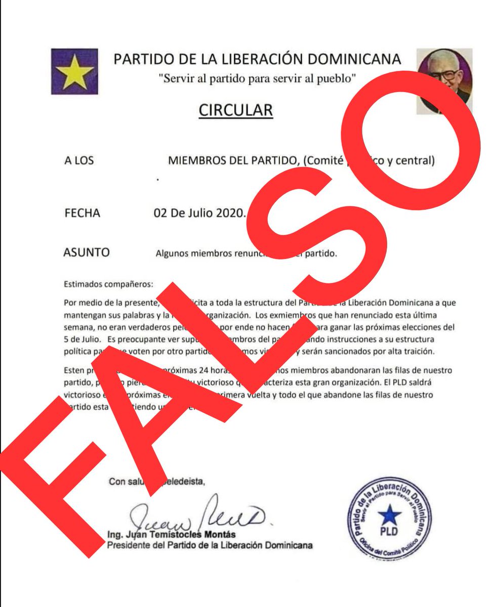 Seguimospais's tweet photo. #SeguimosPais2020
Fake News https://t.co/5KIAESpsEI