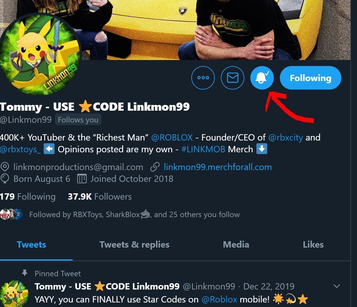 Tommy Use Code Linkmon99 On Twitter 𝟒 𝟎𝟎𝟎 𝐑𝐎𝐁𝐔𝐗