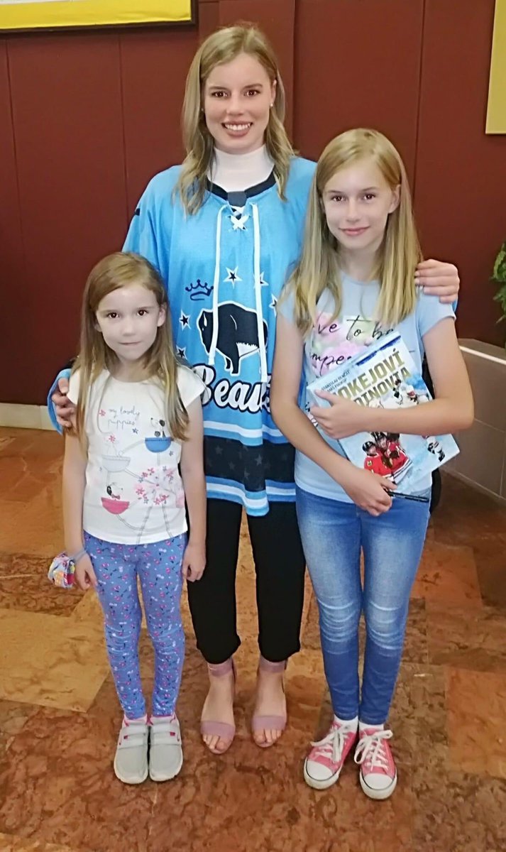 BuffaloBeauts's tweet photo. Dreams. Do. Come. True.
Back in January we introduced you to 9 year old Katka and 6 year old Marianka - BIG, BIG fans of #Beauts defender Lenka Čurmová. Today Katka and Marianka met their hero for the first time. 🇸🇰🏒
#FortBeaut #NWHL #FutureBeauts #GirlPower #RoleModels https://t.co/mAfh5nuaUo