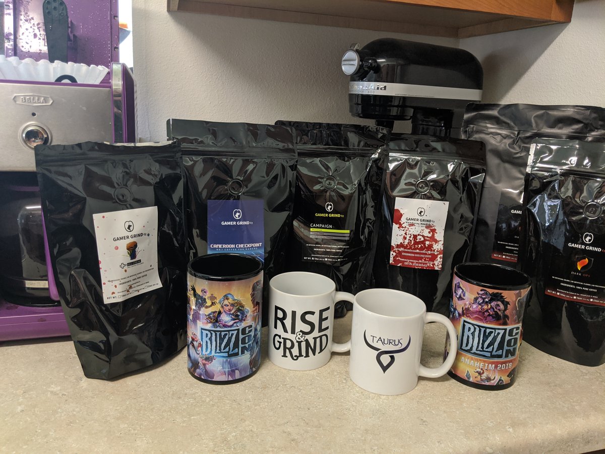 TaurusTheTank's tweet image. My Happy Place ☕️☕️☕️☕️☕️ @GamerGrindCo #OnThatGRind and hell yes I have a purple coffee pot