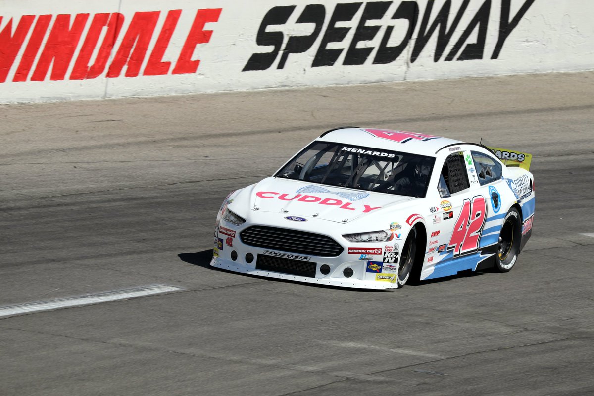 TNh2oboy's tweet photo. The @welovecuddly #42 car looked real good in practice. @Brittneyz52 and the Jefferson Racing team made good changes to the car getting Brittney feeling real comfortable. Up next will be qualifying at 3:45PT.  .  @Irwindale_Spdwy  #ARCAWest #ENEOS125 #racingforrescues https://t.co/QPCwQgH33G
