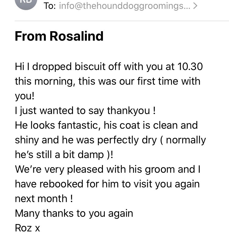 We love labradors, there’s nothing more satisfying than using our luxury mud treatment &amp; some elbow grease to deshed a short haired dog. Biscuit visited us today, boy he was hairy - but we’ve received fantastic feedback &amp; that’s job satisfaction right there - thank you Roz