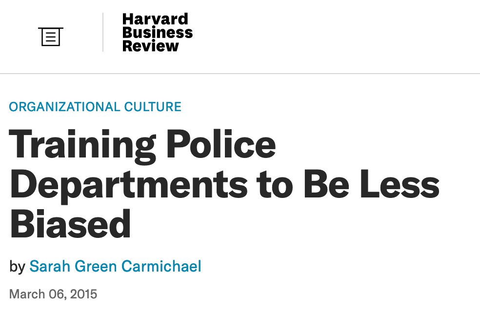 432/ "The science tells us that if you hire from the human race, you’re going to be hiring biased individuals. There’s an extensive and growing body of research across all professions—... yes, police as well... [But] the stakes for policing are so incredibly high."