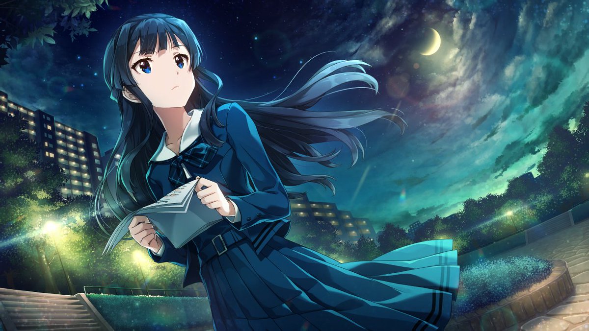 Shizuka MogamiAge: 14Mirishita Card Type: FairyImage Color: Blue> the "blue" idol of ML's lead trio> hardworking and serious, refuses to back down from any challenges and strives to be a top idol> loves udon as much as Takane loves ramen> VA: Azusa Tadokoro (Koroazu)