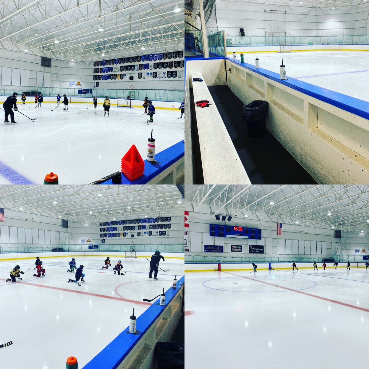 SDMHA's tweet photo. SDMHA back on the ice for our summer skills only program at Tilbury Ice.  Strict protocols in place as per 
@viaSportBC @BCHockey_Source Source and 
@CityofDeltaBC Coaches and players doing a great job of following all safety protocols and happy to be on the ice! https://t.co/UCBc3dwaFm