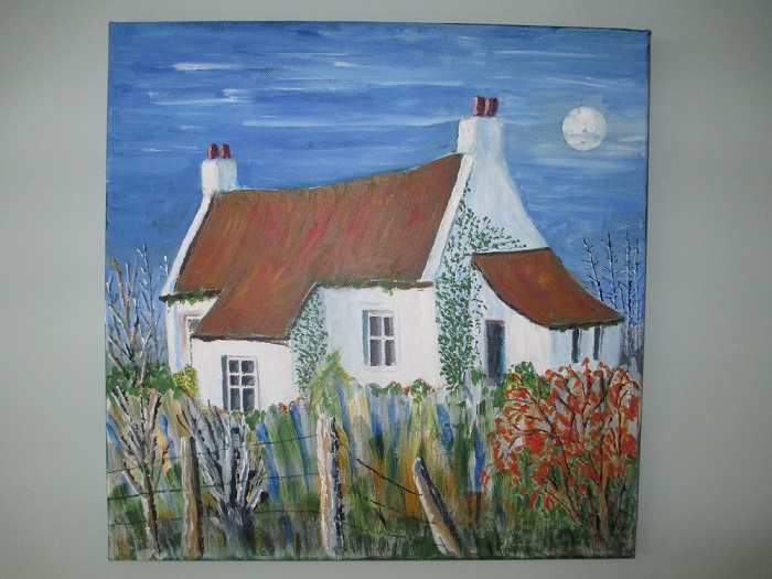 GeorgeHowden's tweet photo. Another Moonlight Cottage #RemoteCottage #moonlightscene #EscapeToTheCountry #LandscapeInAcrylics https://t.co/8Ln7HsPHHG