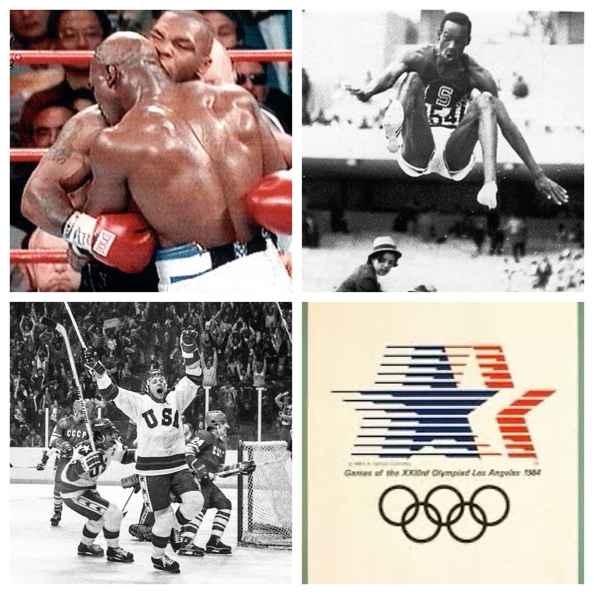 SportsStoriesDL's tweet photo. #SSDLpoll winners: '97 #BiteFight wins (46%) of @MikeTyson fights announced by @TheClassyJr / '68 Beamon long jump (88%) over '56 Dumas high jump / '84 LA @Olympics over '04 STL, '32 LA and '96 ATL / @1980MiracleTeam (71%) over '56 #BloodintheWater https://t.co/vJbEwxZWhx