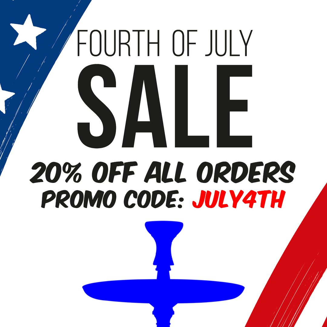 AmiraHookahs's tweet photo. July 4th Sale Happening Now!!
Use promo code JULY4TH for 20% off your order!! 💨💨
Order at: https://t.co/UgDuHLD38I

#AmiraHookahs #AmiraHookah #July4th #HookahSale https://t.co/6OXetx6IPc