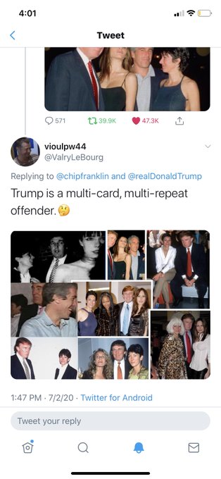 Oh also like I said trump is a pedophile and involved in sex tracking lol and even tweeted himself that