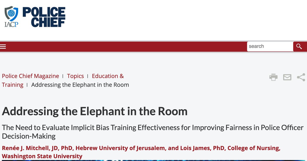 435/ "[Bias] training may actually normalize stereotyping by promoting the notion that implicit bias is common and expected, thereby decreasing trainees' guilt and motivation to overcome it. ... This possibility could have catastrophic implications for law enforcement."